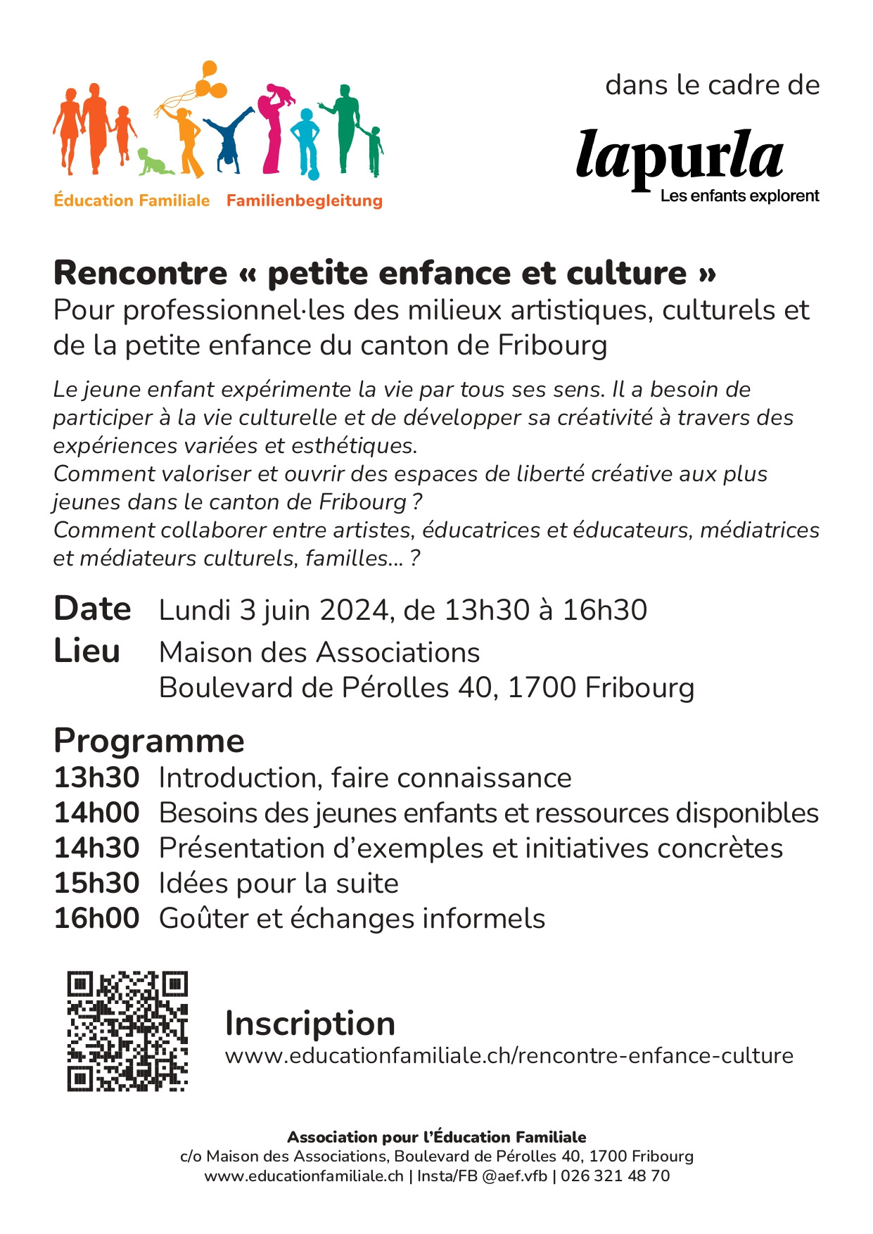 Image Première rencontre « petite enfance et culture » dans le canton de Fribourg.